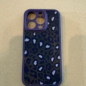 Purple Leopard Print Phone Case